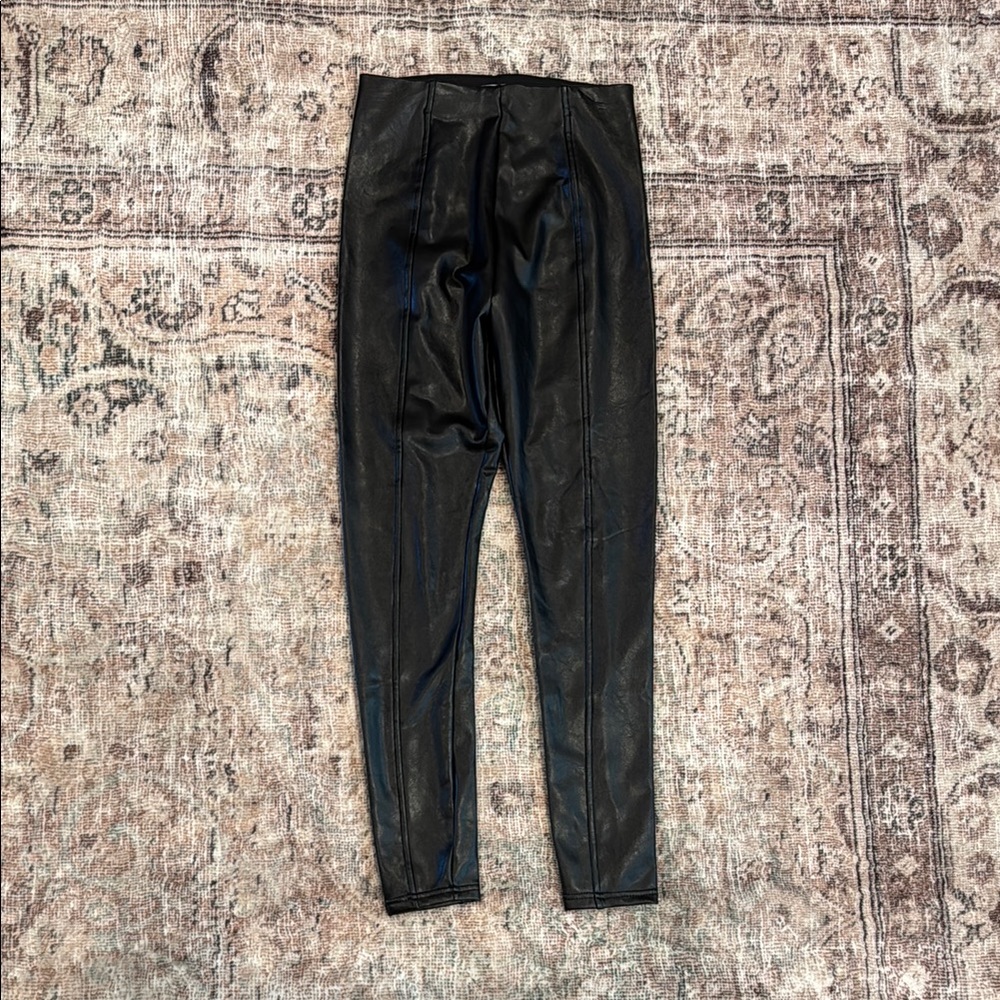 Faux leather Black High-Waisted Leggings